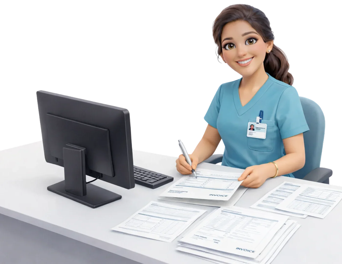 Medbus clinic billing and invoicing software showing OP billing and payment tracking