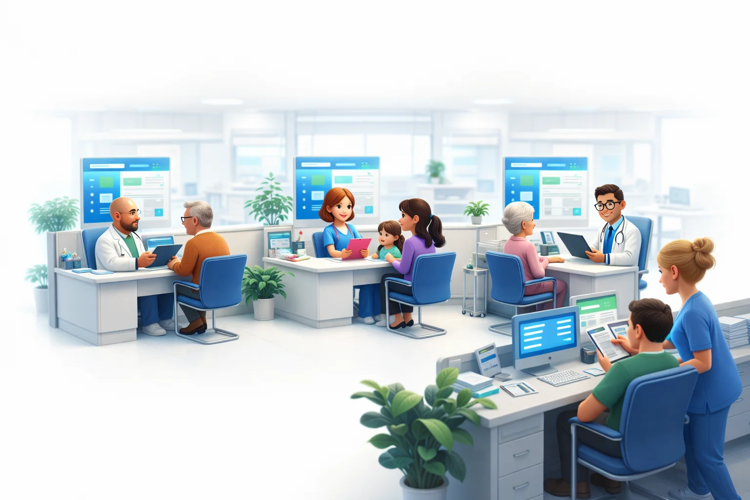 Medbus Polyclinics and Hospital OPDs management software — High-volume OPD management software for polyclinics and hospital outpatient departments.